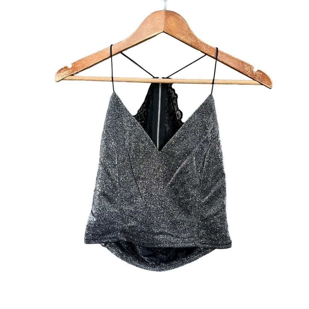 3 for $30! Olive tree glitter cropped tank‎